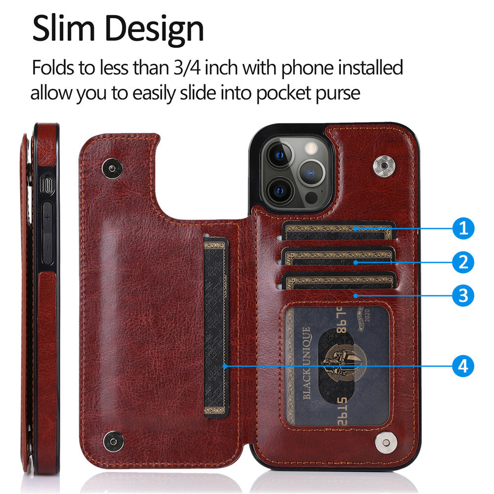 Leather Case with Wallet For iPhone-Fonally-