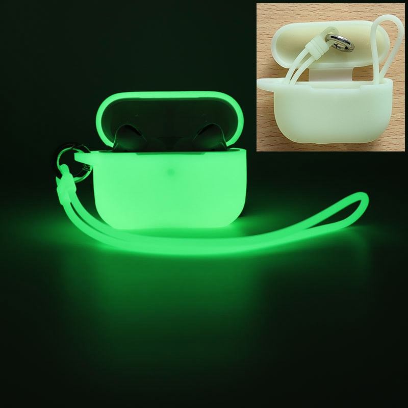 Luminous Silicone Case With Strap for Apple AirPods Pro-Fonally-Green-