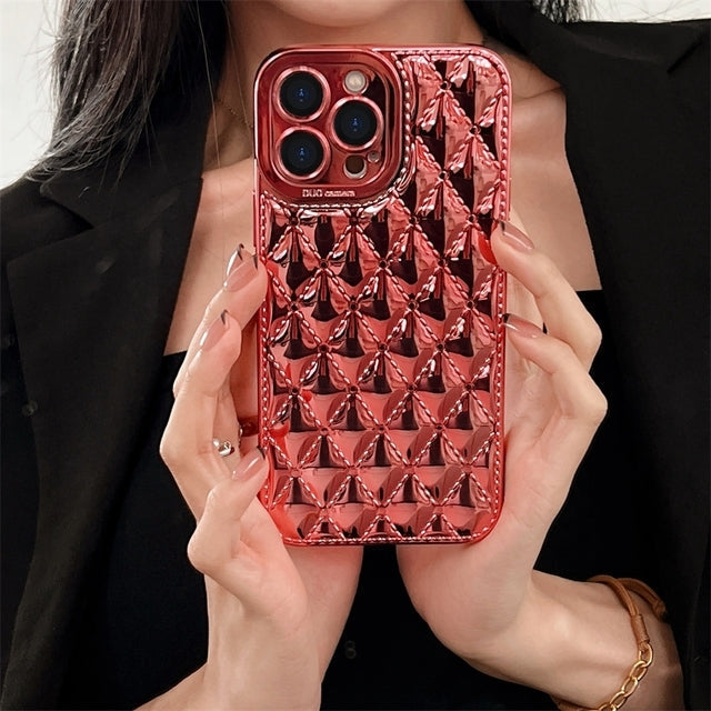 Luxury Electroplated Diamond Stitched iPhone Case-Fonally-