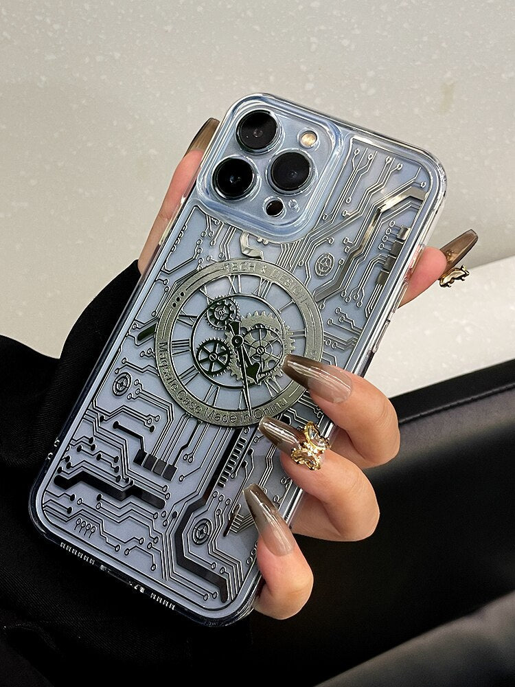 Mechanical Clock Circuit iPhone Case-Fonally-