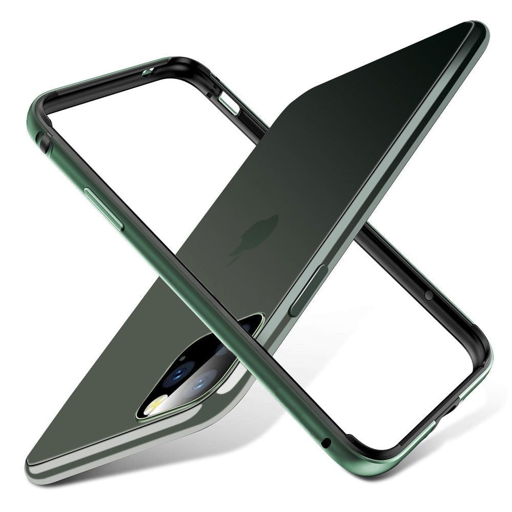 Metal Bumper Frame for iPhone Case-Fonally-For iPhone 12 or 12 Pro-Green-