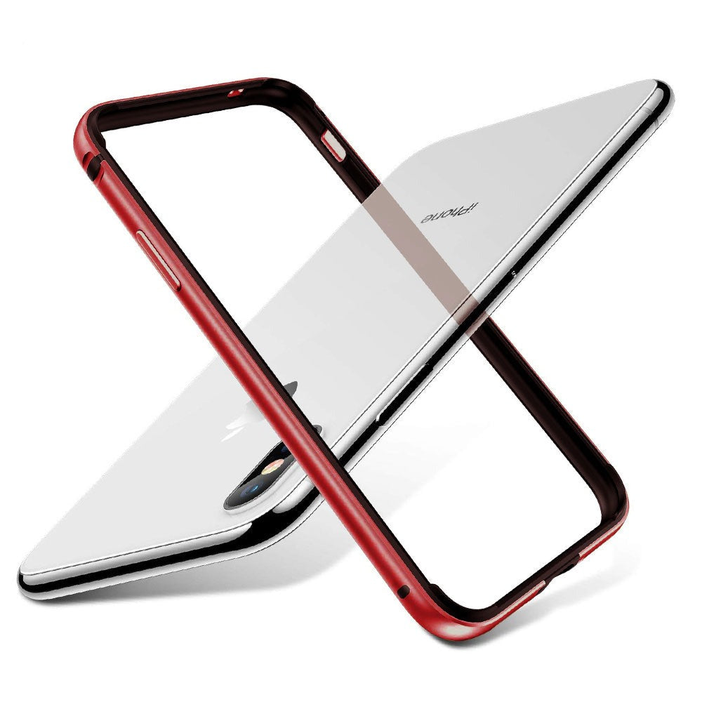 Metal Bumper Frame for iPhone Case-Fonally-For iPhone 12 or 12 Pro-Red-
