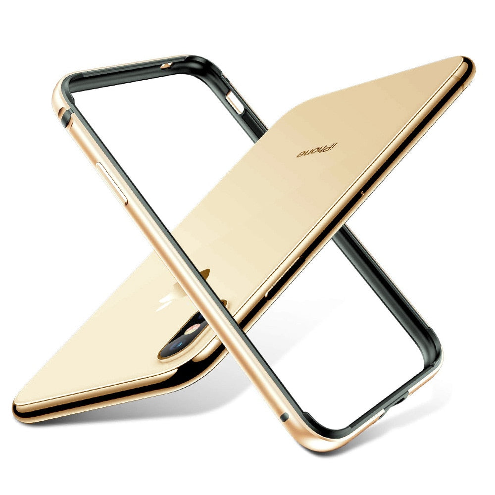 Metal Bumper Frame for iPhone Case-Fonally-For iPhone 13-Gold-