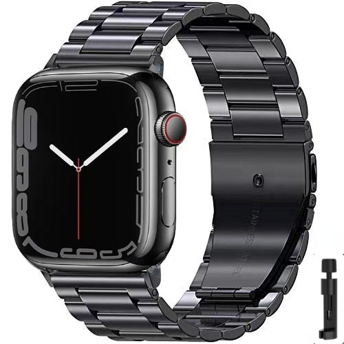 Metal Strap For Apple Watch-Fonally-Black-For 38mm or 40mm-