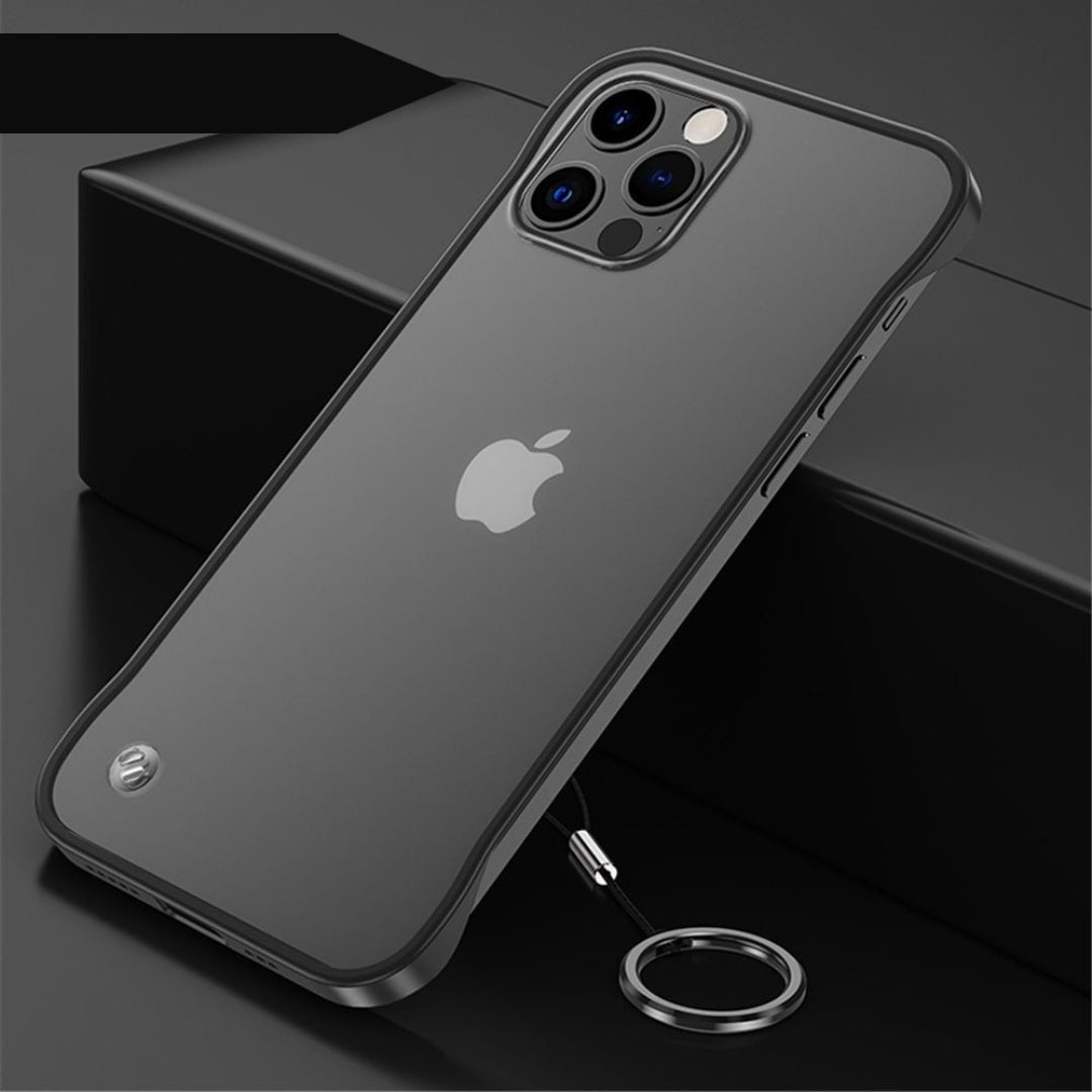 Minimalist iPhone Case-Fonally-For iPhone 13 Pro Max-Black-