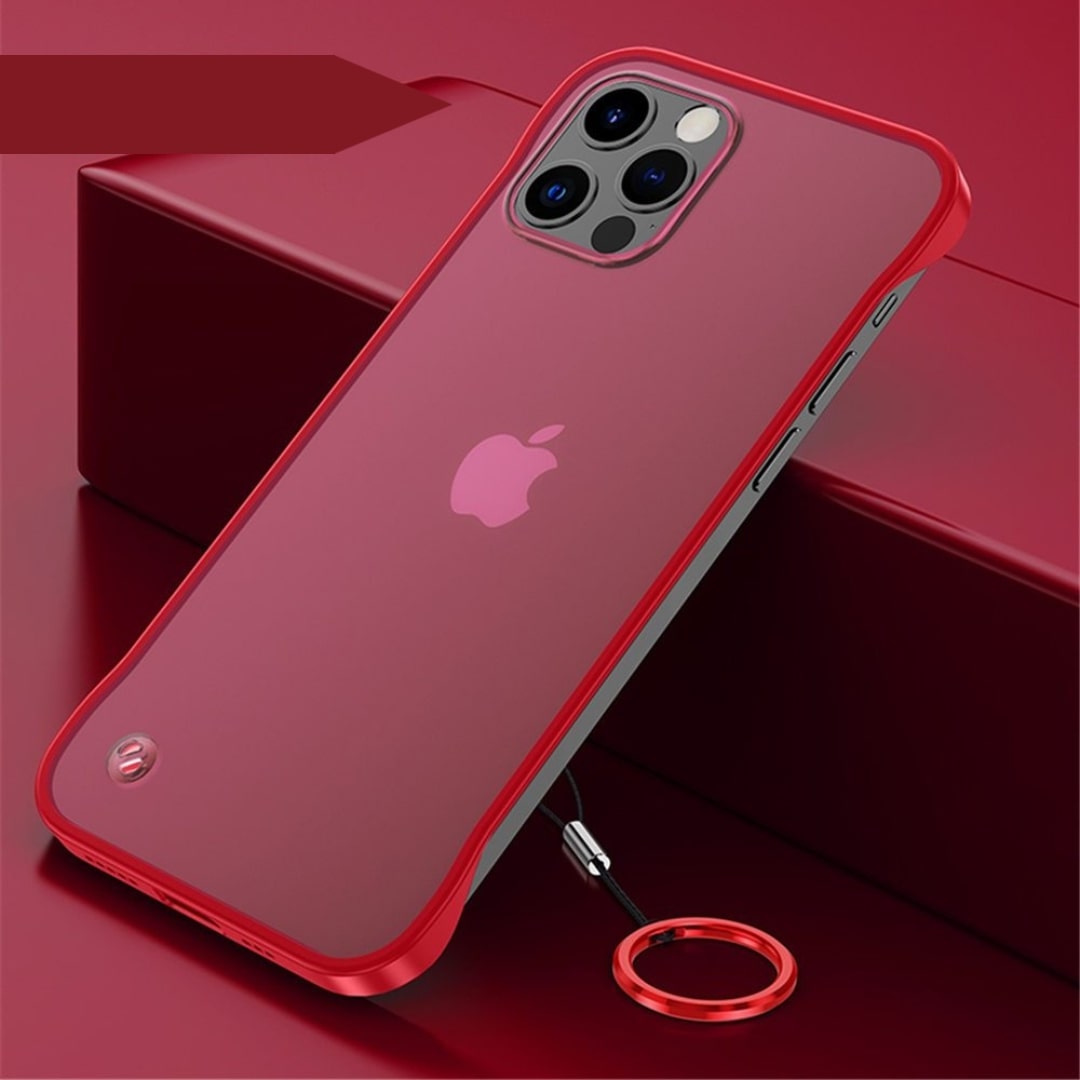 Minimalist iPhone Case-Fonally-For iPhone 13 Pro Max-Red-