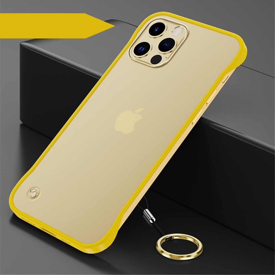 Minimalist iPhone Case-Fonally-For iPhone 13 Pro Max-Yellow-