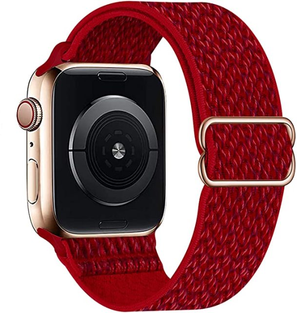 Nylon Bands for Apple Watch-Fonally-Red 1-38mm 40mm 41mm-