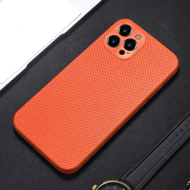 Nylon Cloth Texture iPhone Case-Fonally-For iPhone X-Orange-