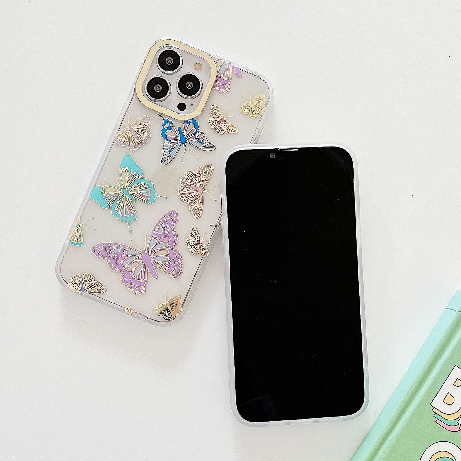 Plated Case and Butterflies iPhone Case-Fonally-