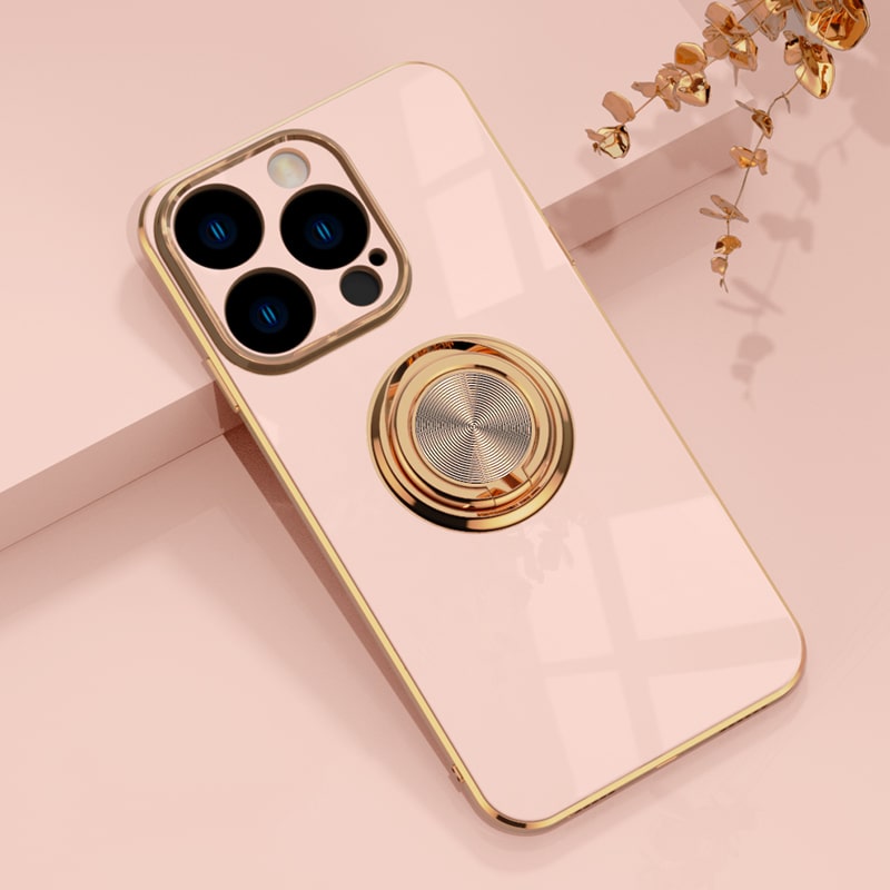 Luxurious Electroplating Ring Holder Soft Silicone Back Case For iPhon –  Planetcart