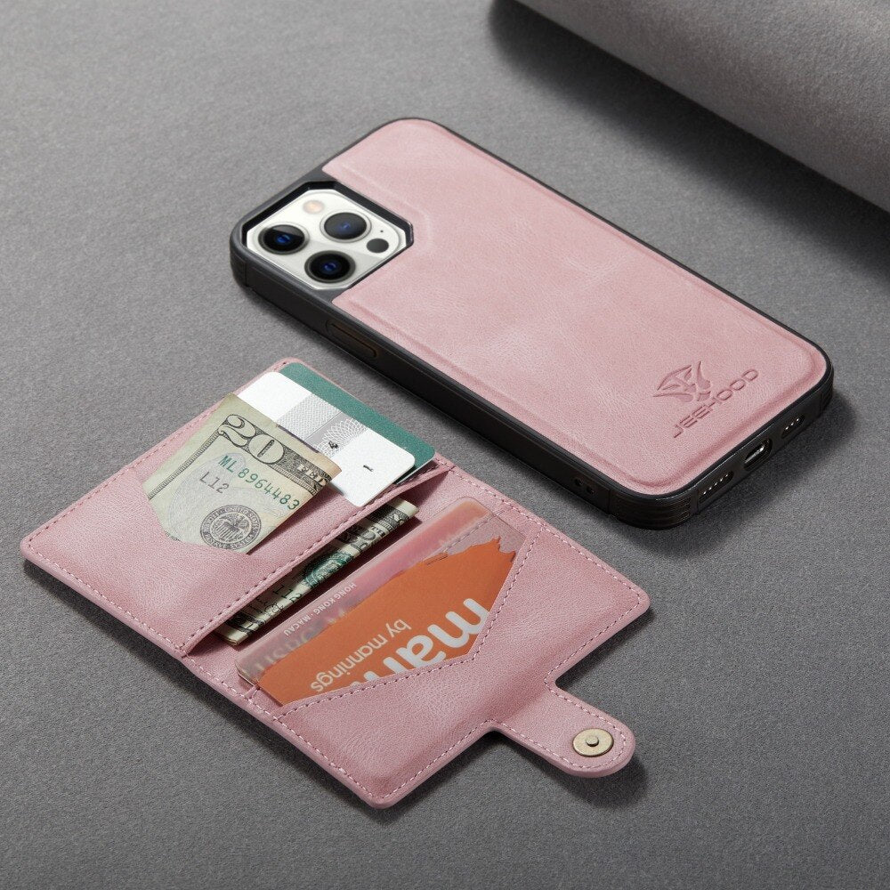Removable Flip Card Wallet iPhone Case-Fonally-