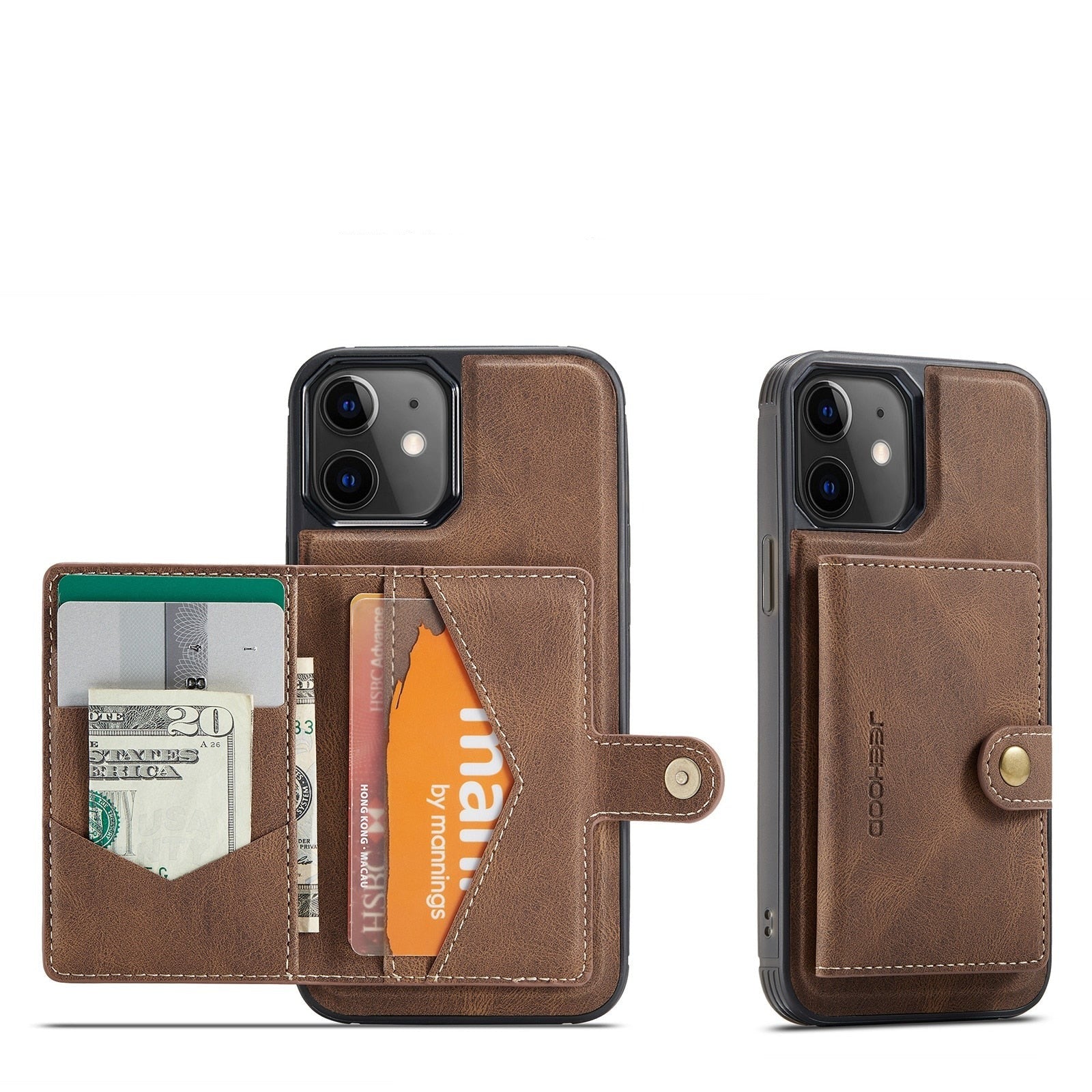 Removable Flip Card Wallet iPhone Case-Fonally-
