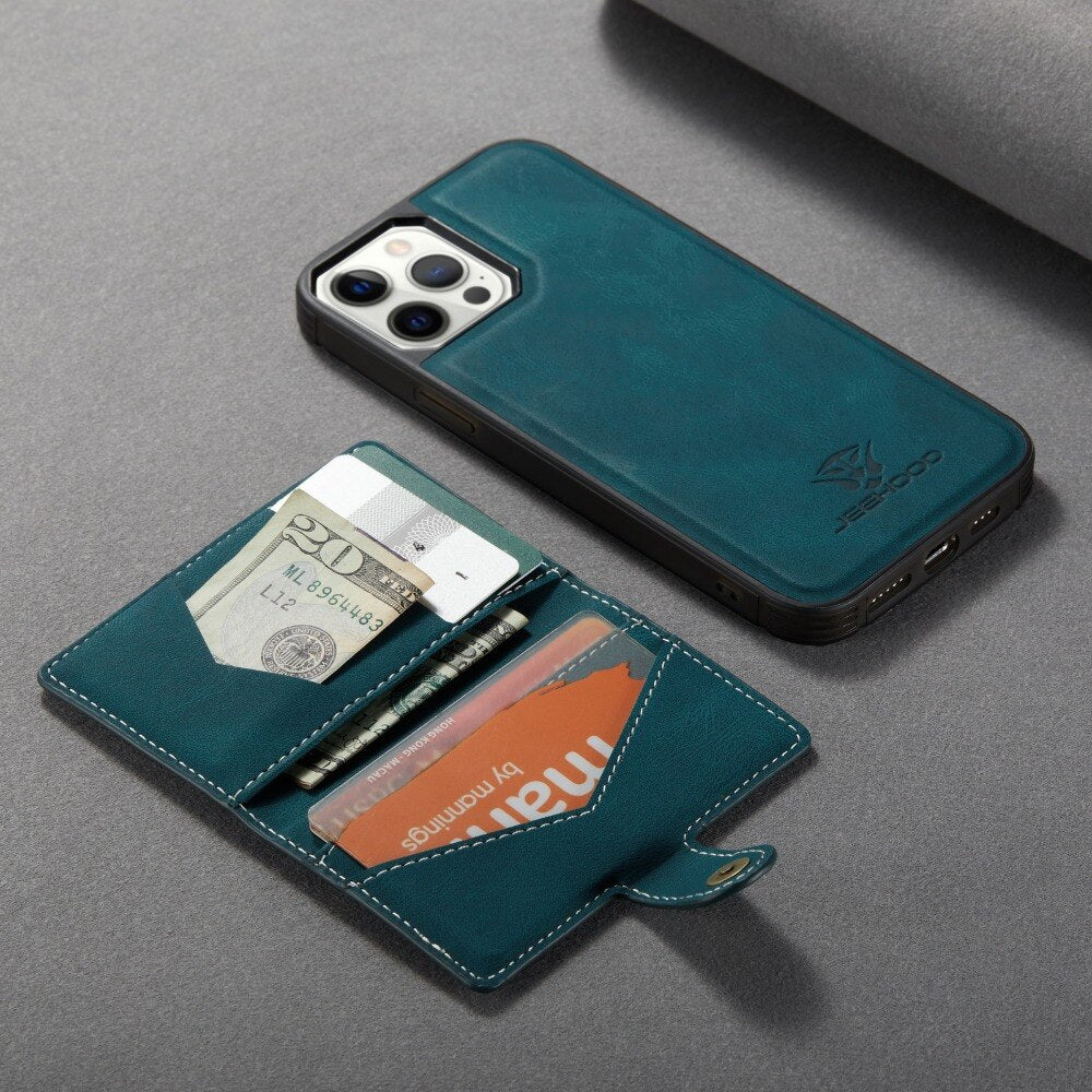 Removable Flip Card Wallet iPhone Case-Fonally-