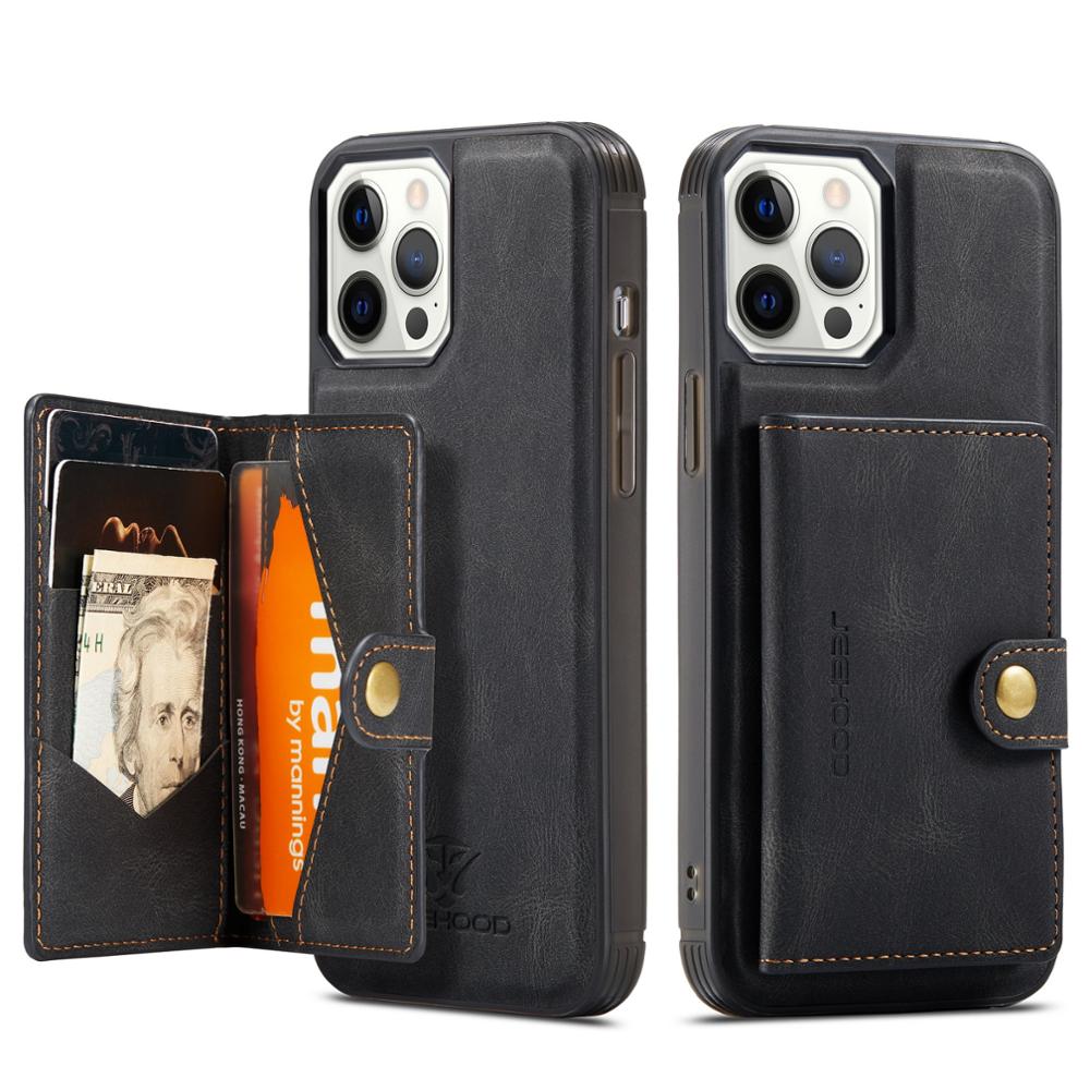 Removable Flip Card Wallet iPhone Case-Fonally-iPhone XS Max-Black-