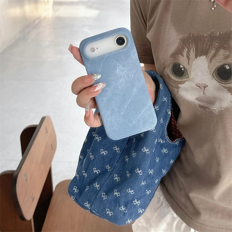 Soft Denim Cloth iPhone Case