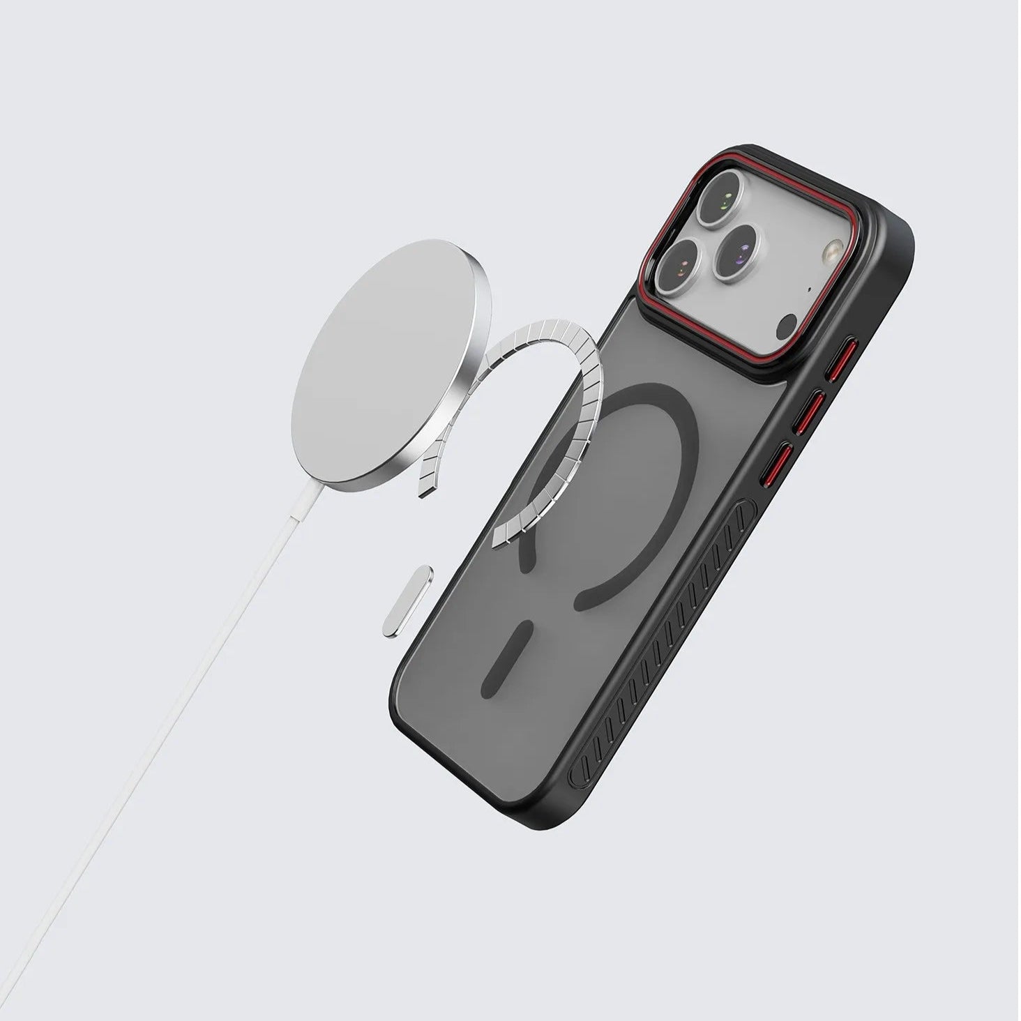 Durable Magnetic Silicone iPhone Case with Shockproof Design