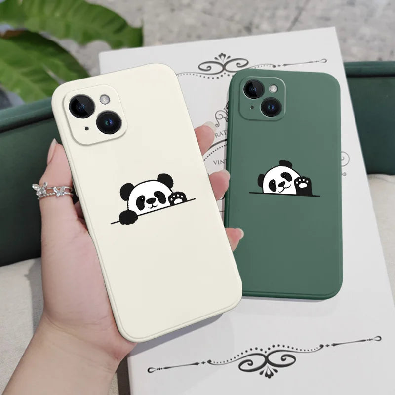 Cute Panda Silicone iPhone Case