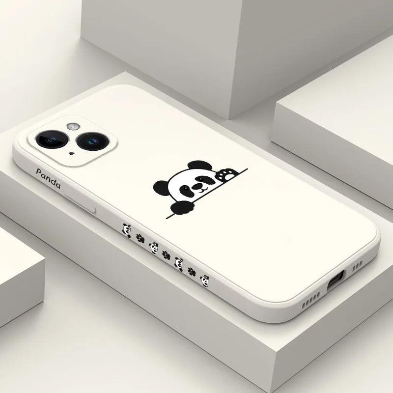 Cute Panda Silicone iPhone Case