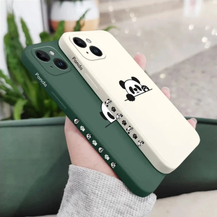 Cute Panda Silicone iPhone Case