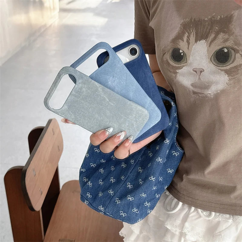 Soft Denim Cloth iPhone Case