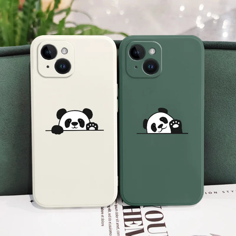 Cute Panda Silicone iPhone Case