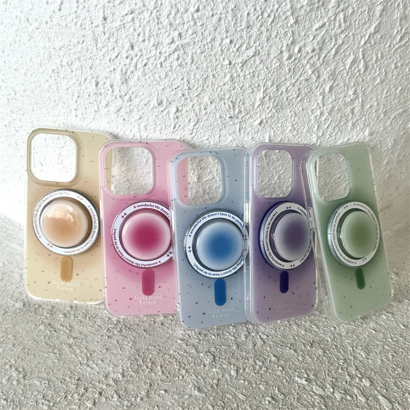 Halo Gradient Splash iPhone Case With Holder