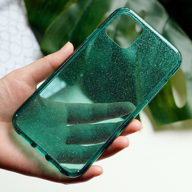 Shockproof sides Glitter iPhone Case-Fonally-For iphone 11Pro Max-Green-