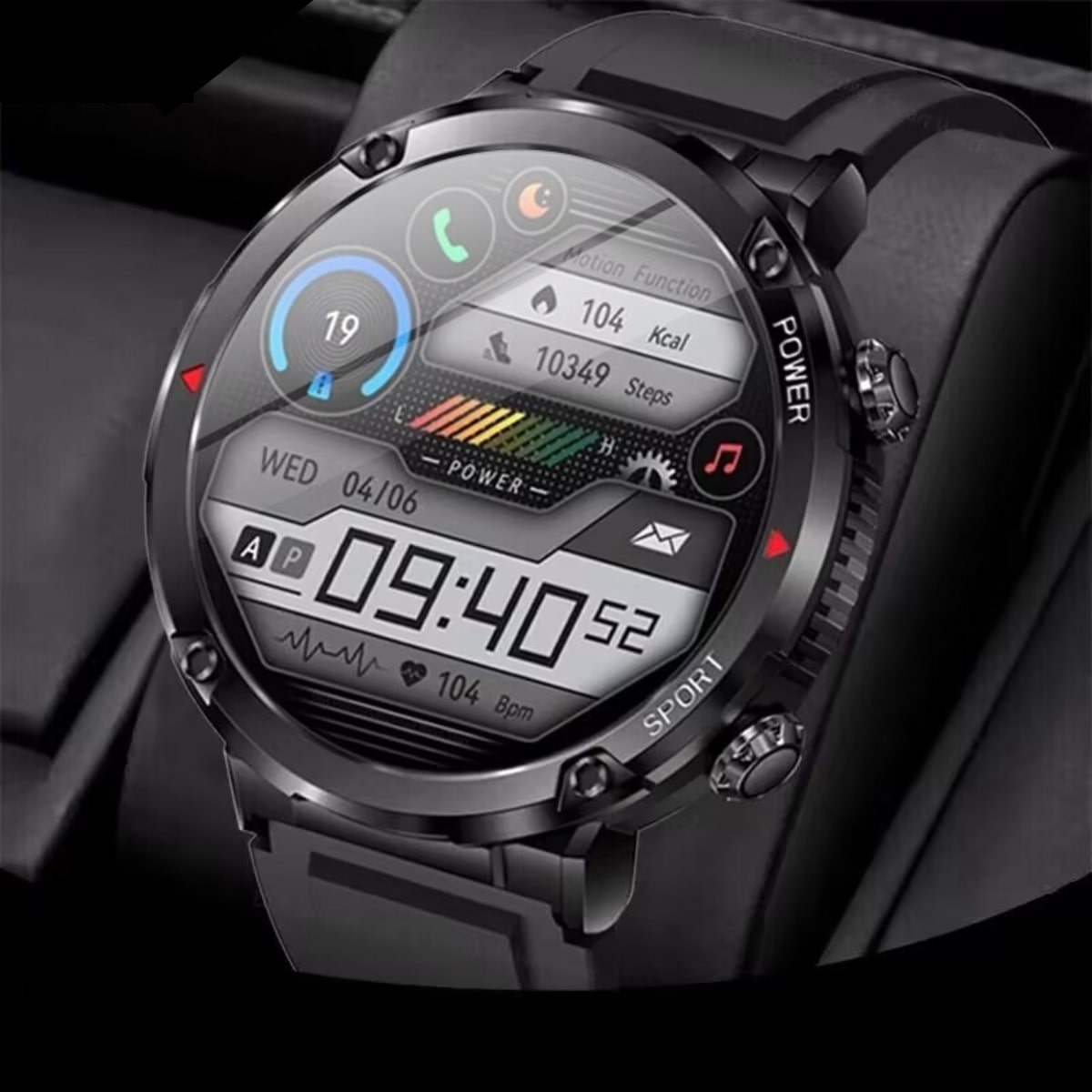 Smart Watch - 1.6 inch screen with Heart Rate SPO2 and BP monitor-Fonally-