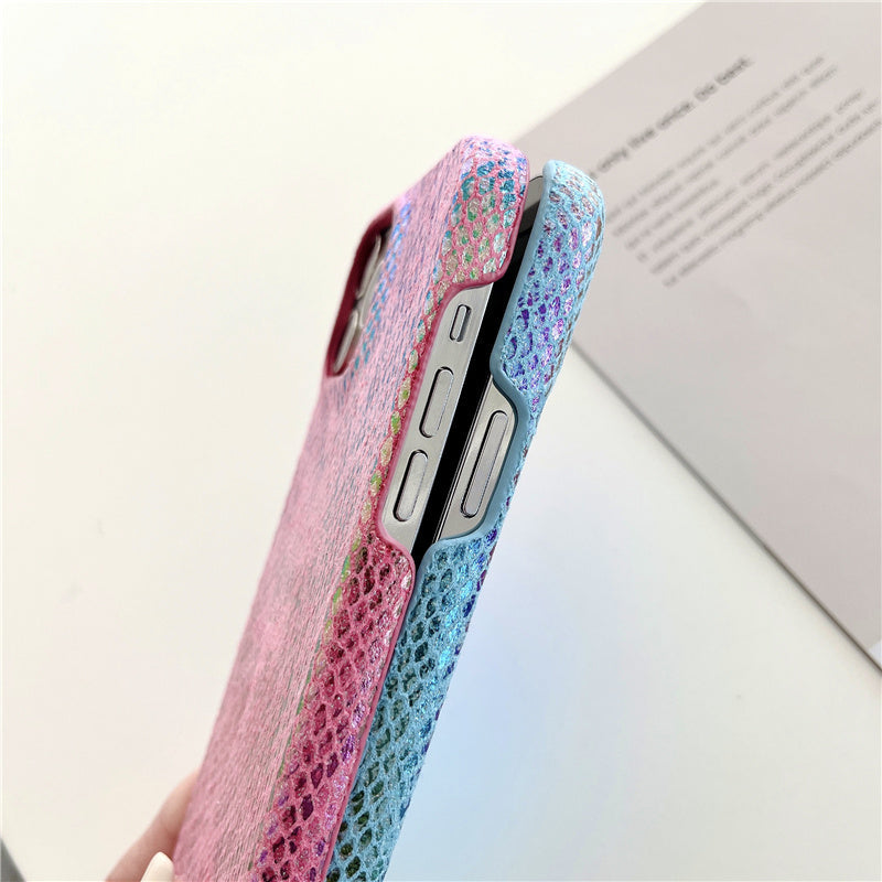 Snakeskin Laser Gradient iPhone Case-Fonally-