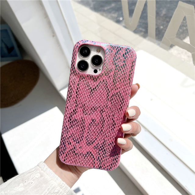 Snakeskin Laser Gradient iPhone Case-Fonally-For iPhone 13 Pro Max-D-