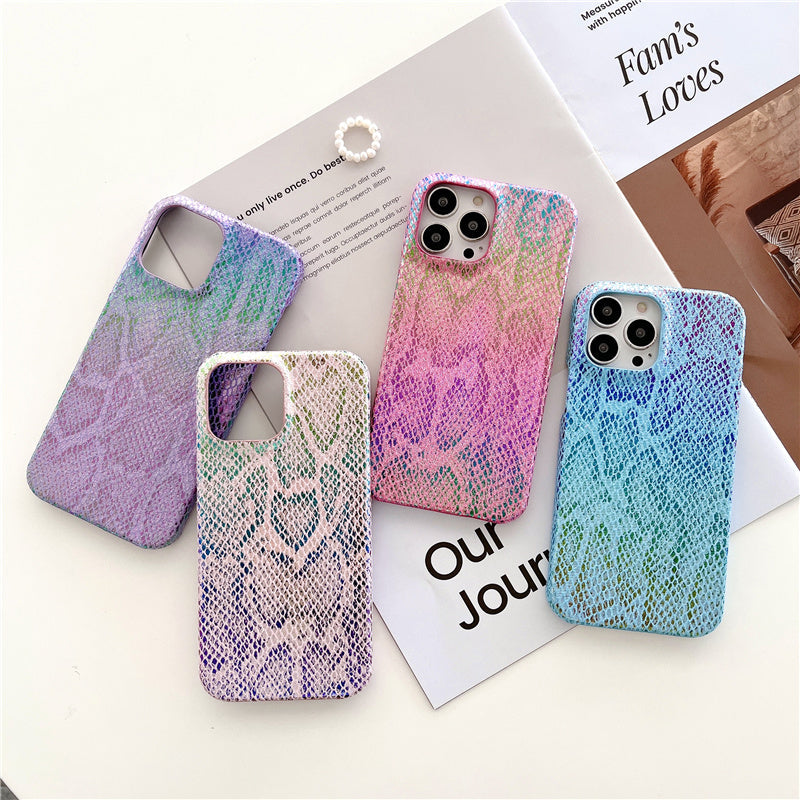 Snakeskin Laser Gradient iPhone Case-Fonally-