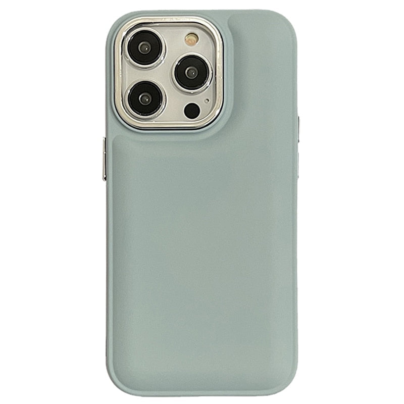 Soft Liquid Silicone Shockproof iPhone Case-Fonally-For iPhone 12-Light Blue-