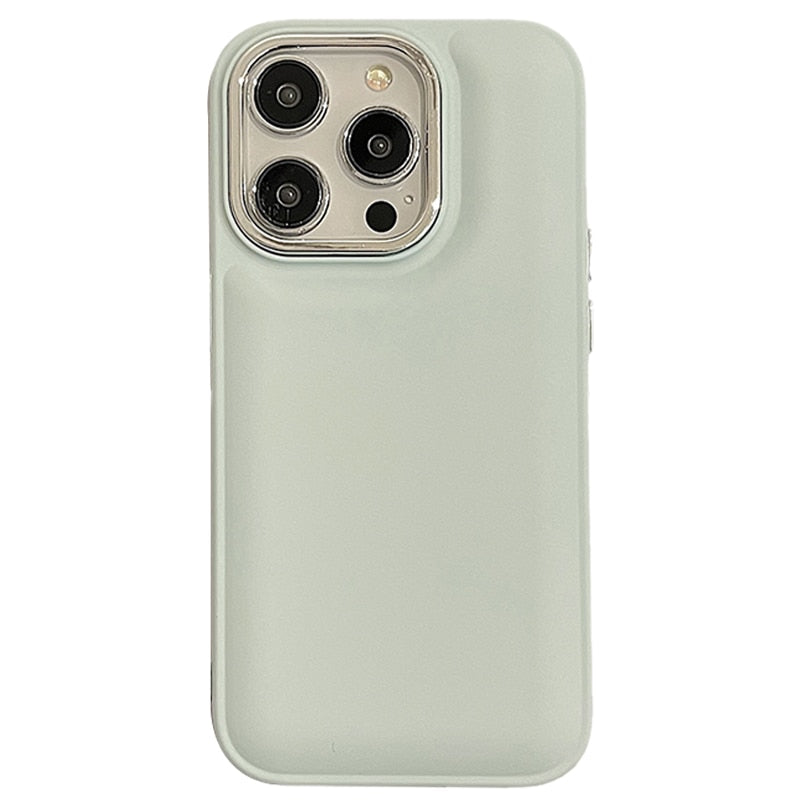 Soft Liquid Silicone Shockproof iPhone Case-Fonally-For iPhone 12-Light Green-
