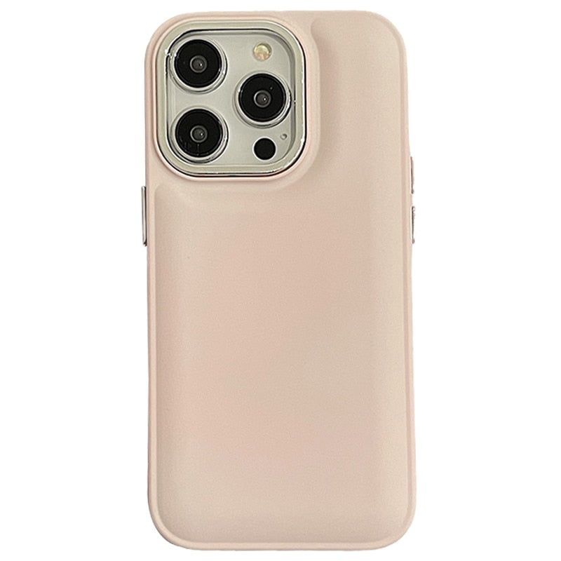 Soft Liquid Silicone Shockproof iPhone Case-Fonally-For iPhone 12-Light Pink-