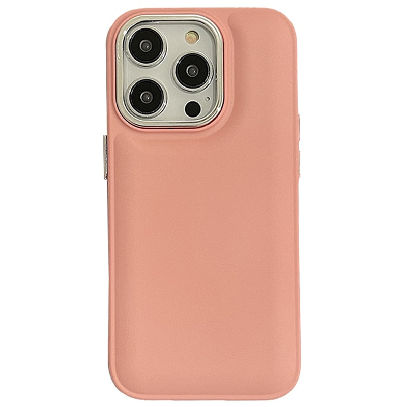 Soft Liquid Silicone Shockproof iPhone Case-Fonally-For iPhone 12-Pink-