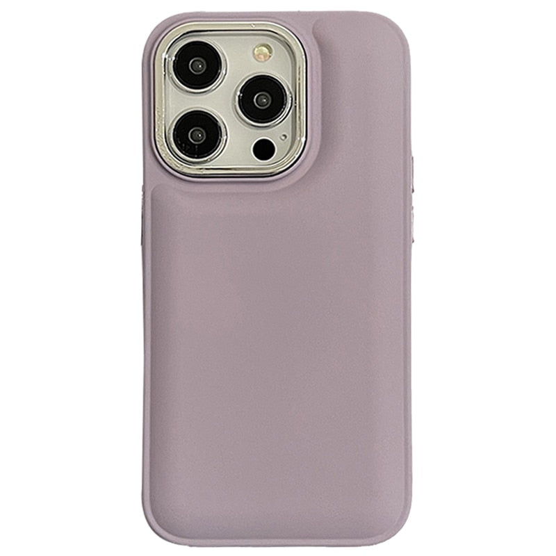 Soft Liquid Silicone Shockproof iPhone Case-Fonally-For iPhone 12-Purple-