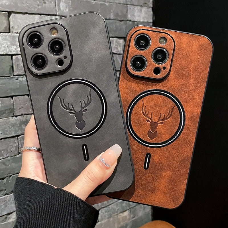 Soft Touch Deer MagSafe iPhone Case-Fonally-