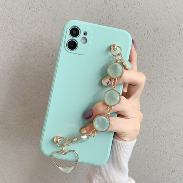 Solid iPhone Case with Jade Chain-Fonally-