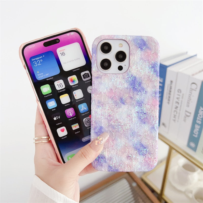 Sparkling Glittery Fishscale Design iPhone Case-Fonally-