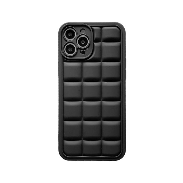 Square Cushioned iPhone Case-Fonally-For iPhone 13 Pro Max-Black-