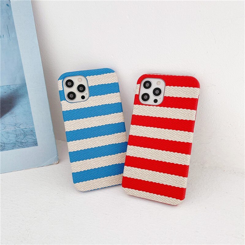 Stripes Fabric iPhone Case-Fonally-