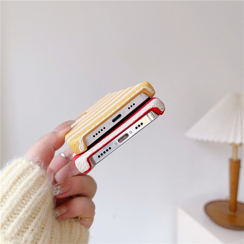 Stripes Fabric iPhone Case-Fonally-
