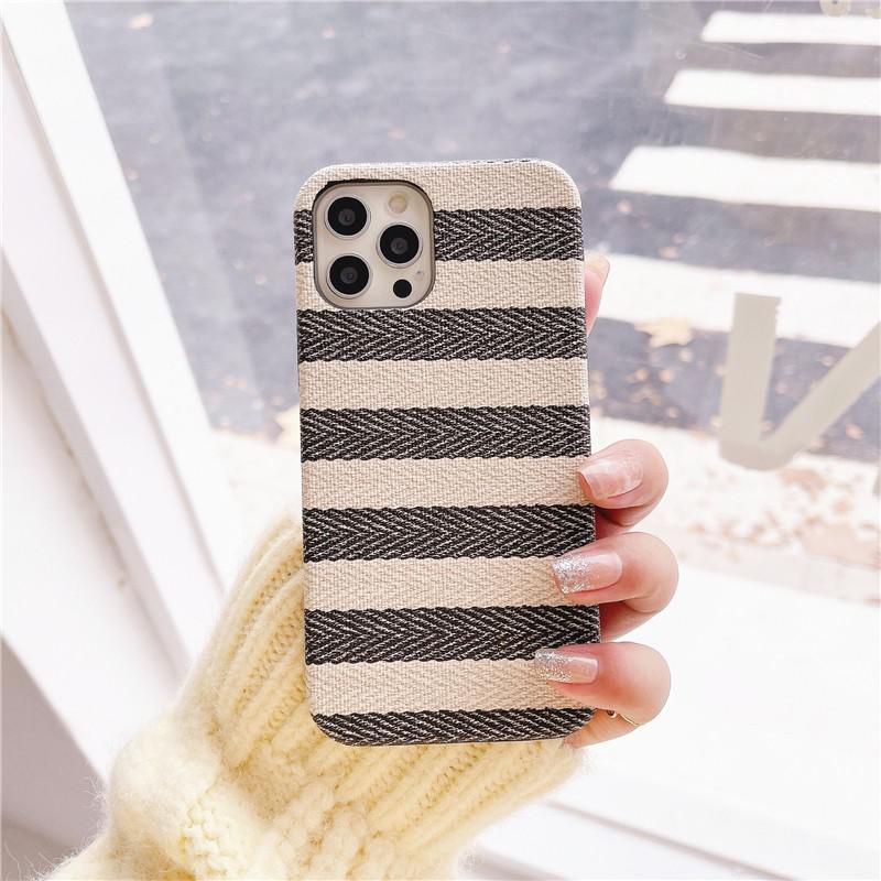 Stripes Fabric iPhone Case-Fonally-For iPhone SE-Black-
