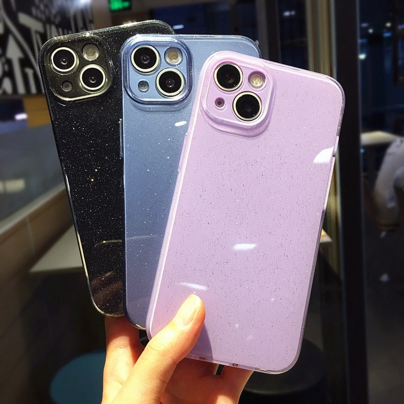Subtle Glitter Full Cover iPhone Case-Fonally-