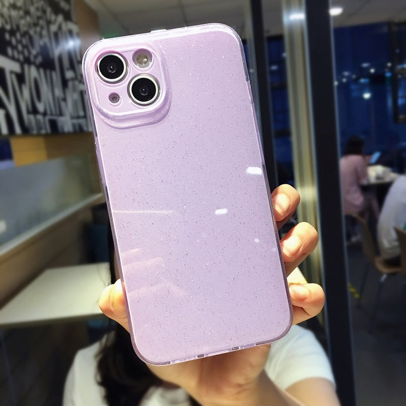 Subtle Glitter Full Cover iPhone Case-Fonally-For iPhone X-Purple-