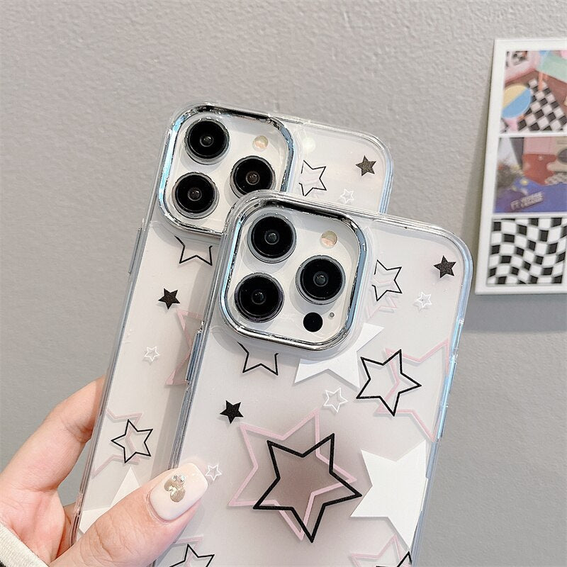 Super Stars Transparent iPhone Case-Fonally-