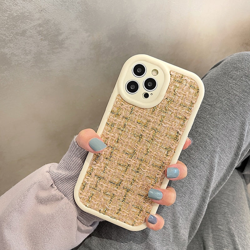 Tweed Fabric Styled iPhone Case-Fonally-