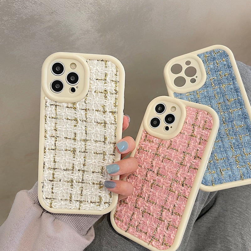 Tweed Fabric Styled iPhone Case-Fonally-