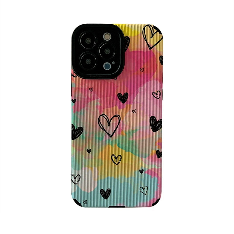 Watercolor Love Heart Painting iPhone Case-Fonally-For iphone 14 Pro Max-